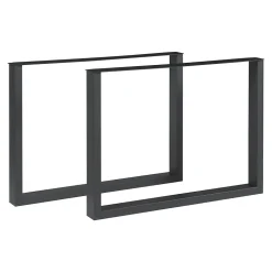 Lot de 2 pieds de table Makers acier 72 x 100 cm noir en.casa