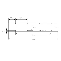 Lot de 2 pieds de table ML-Design forme de X 40x71 cm noir acier revêtu poudre design industriel