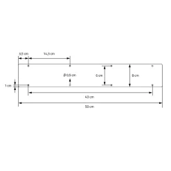 Lot de 2 pieds de table ML-Design forme rectangulaire 50x71,5 cm noir acier revêtu par poudre