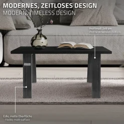 Lot de 2 pieds de table ML-Design loft forme de U 44x42 cm industriel acier revêtu par poudre