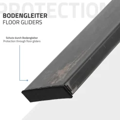 Lot de 2 pieds de table ML-Design loft forme de U 44x42 cm industriel acier revêtu par poudre