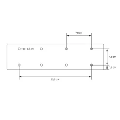 Lot de 2 pieds de table ML-Design loft forme de U 44x42 cm industriel acier revêtu par poudre