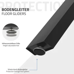 Lot de 2 pieds de table ML-Design forme de X 50x72 cm noir acier revêtu poudre design industriel