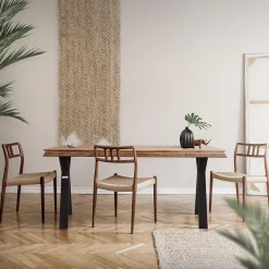 Lot de 2 pieds de table ML-Design forme de X 50x72 cm noir acier revêtu poudre design industriel