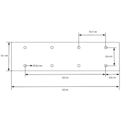 Lot de 2 pieds de table ML-Design forme de X 43x40 cm noir acier revêtu poudre design industriel