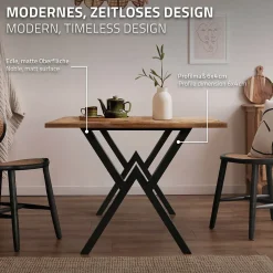 Lot de 2 pieds de table ML-Design forme de X 60x72 cm noir acier revêtu poudre design industriel