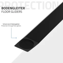 Lot de 2 pieds de table ML-Design forme de X 60x72 cm noir acier revêtu poudre design industriel