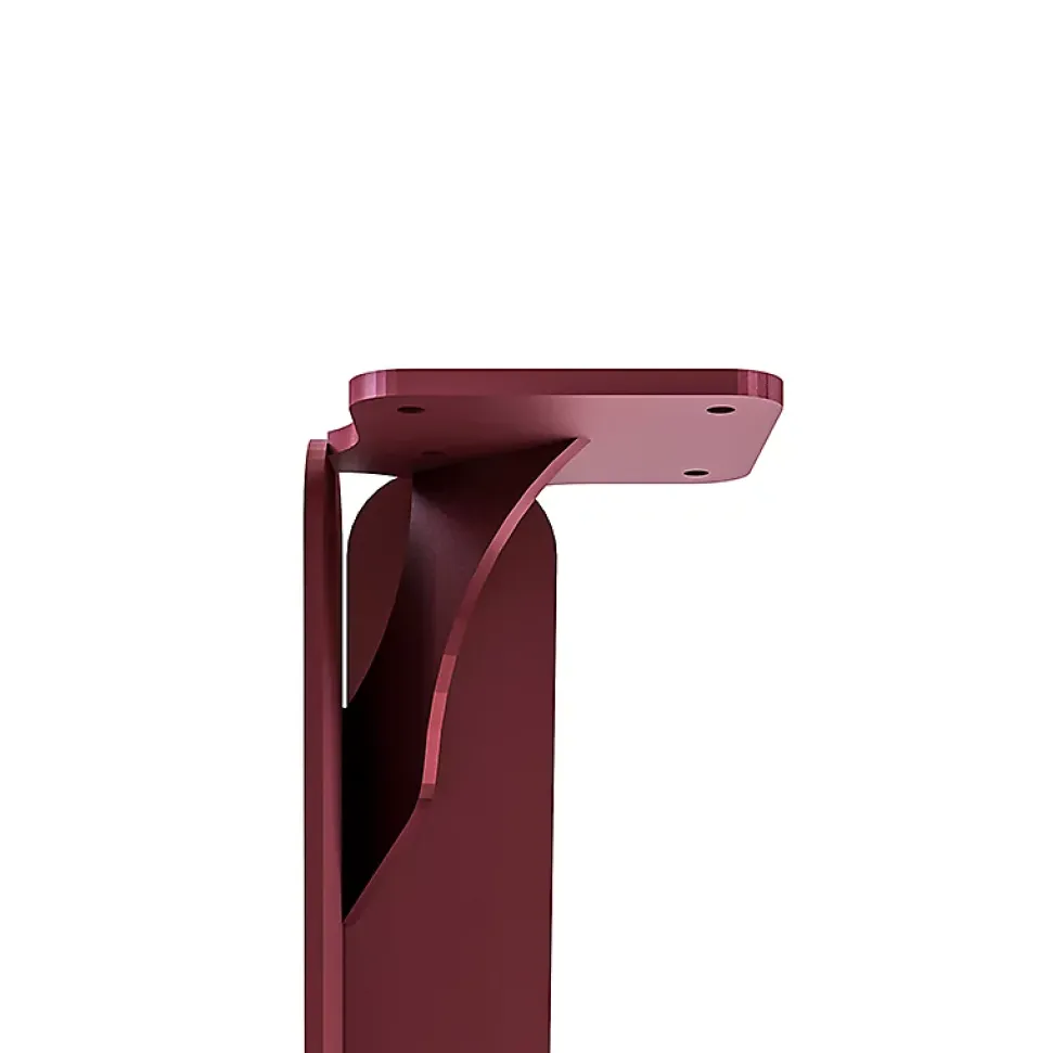 Lot de 2 pieds DECO-GEM pour table mange debout en acier finition époxy red brown métallisé à visser, H.86 cm