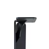 Lot de 2 pieds DECO-GEM pour table haute en acier finition époxy noir à visser, H.71 cm