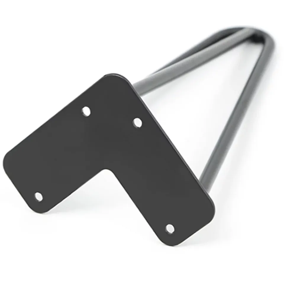 Lot de 4 pieds épingle 40,5 cm pour table noir design industriel