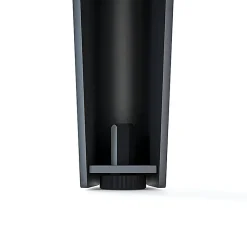 Lot de 2 pieds profilés DECO-GEM pour table mange debout en acier finition époxy noir à visser, H.86 cm