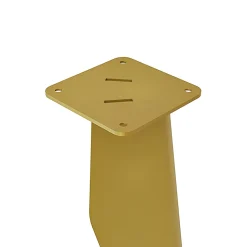 Lot de 2 pieds profilés DECO-GEM pour table mange debout en acier finition époxy doré à visser, H.86 cm