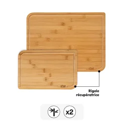 Lot de 2 planches à découper Bambou - 5Five