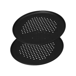Lot de 2 plaques à pizza à fond perforé 32 cm Zenker Spécial Countries