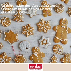 Lot de 2 plaques à pâtisserie perforées en aluminium Zenker Special Cooking