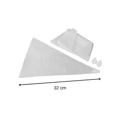 Lot de 20 poches à douille jetables et 3 embouts plastique réemployables 32 cm Zenker Smart Pastry