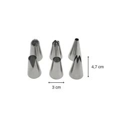 Lot de 20 poches à douilles plastique avec douilles inox et plastique 32 cm Zenker Smart Pastry