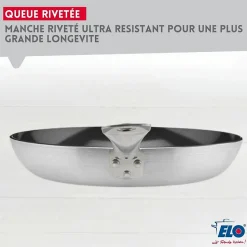 Lot de 3 Poêles 24/28/32 cm céramique Elo Bistro Line et 4 Faitouts inox Elo Citrin
