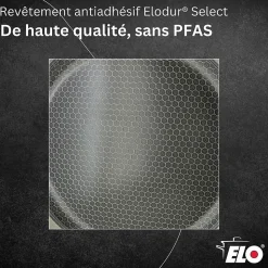 Lot de 2 Poêles 24/28 cm Elo Relief Passion et Faitout 12 cm