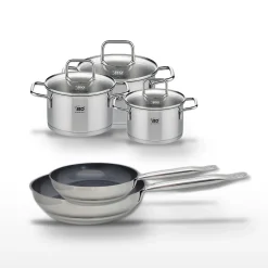 Lot de 2 Poêles 24/28cm & 3 Faitouts Elo Profi Therm Platinum