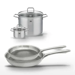 Lot de 2 Poêles 24/28cm et 2 Faitouts 16/26cm Elo Relief Passion