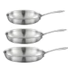 Lot de 3 poêles 24-28-32cm Inox - Gourmet par Cuisinox