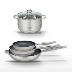 Lot de 3 Poêles céramique 24/28/32 cm Elo Profi Therm Platinum et Faitout 24 cm