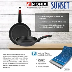 Lot de 3 poêles Monix M249001 Sunset 18-22-26cm