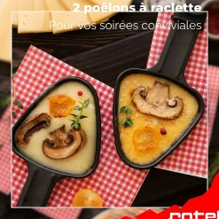 Lot de 2 Poêlons à Raclette Triangulaires Rotel