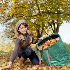 Lot de 3 Sac de Jardin Pop up 170L en Polyéthylène avec Poignées VOUNOT