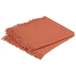 Lot de 2 serviettes de table Maha - coton - rose terracotta - 40x40 cm - Atmosphera