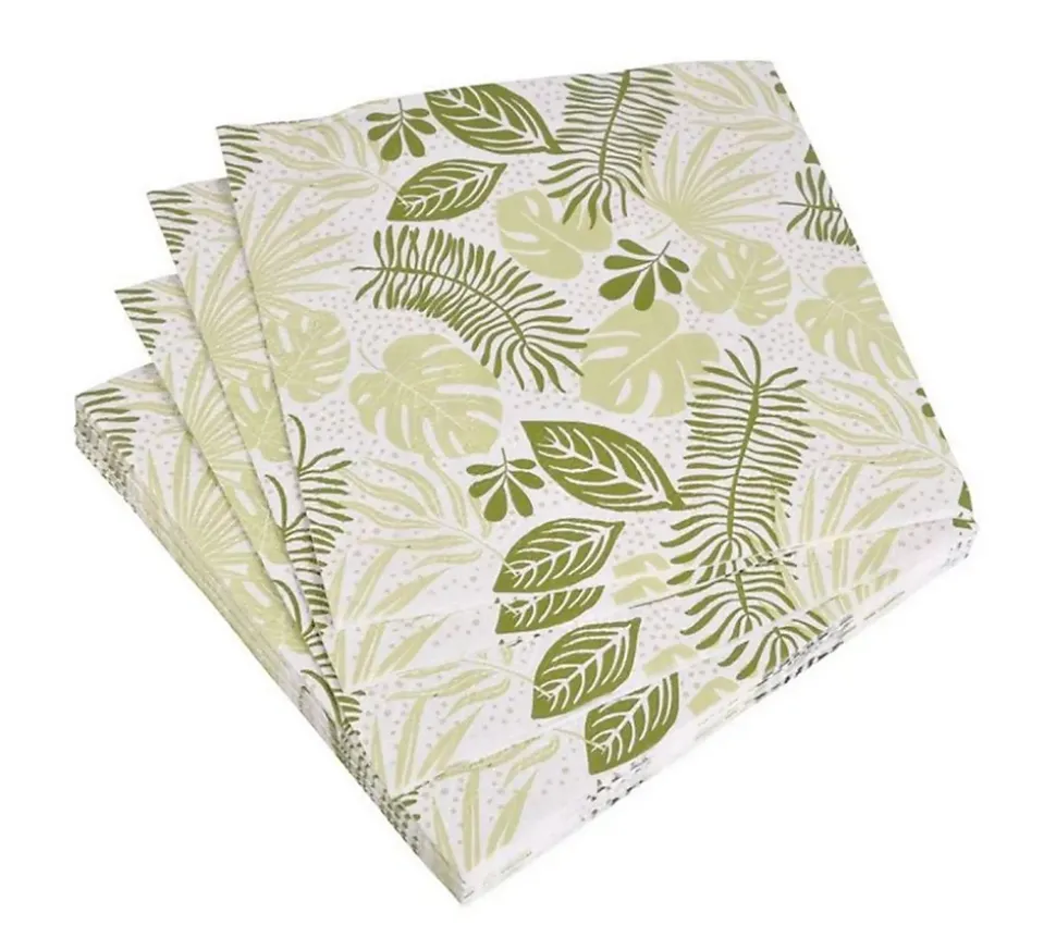 Lot de 20 serviettes en papier Feuilles