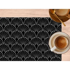 Lot de 6 sets de table avec encre métallique ROYA