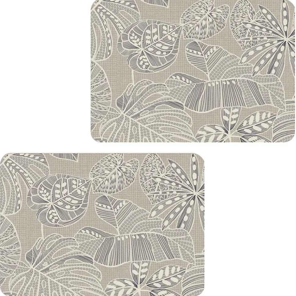 Lot de 2 sets de table motifs tropical WILD