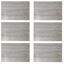 Lot de 6 sets de table rectangulaire Bois gris