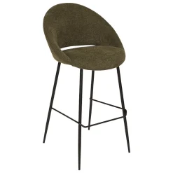 Lot de 2 Tabouret de bar Amago vert cèdre 54x52cm - Atmosphera