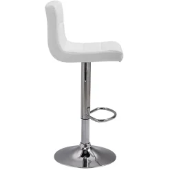 Lot de 2 tabourets de bar blanc MIKE - HAPPY GARDEN