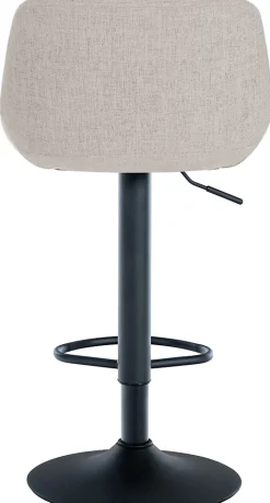 Lot de 2 tabourets de bar Loft, 2 tabourets de comptoir, Chaises avec dossier, pivotantes à 360 , réglables. Crème/Tissu