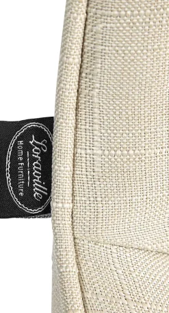 Lot de 2 tabourets de bar Vonore Tissu, réglable en hauteur, pivotant à 360 degrés, avec repose-pieds Crème/Chrome