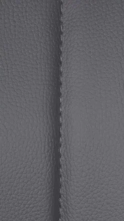 Lot de 2 tabourets de bar Milet similicuir, Chaise de bar pivotante avec repose-pieds et dossier Métalchromé/Gris