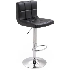 Lot de 2 tabourets de bar noir MIKE - HAPPY GARDEN