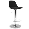 Lot de 4 tabourets de bar KARL design noir
