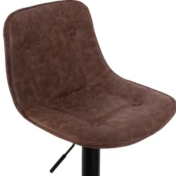 Lot de 4 tabourets de bar DENVER marron vintage