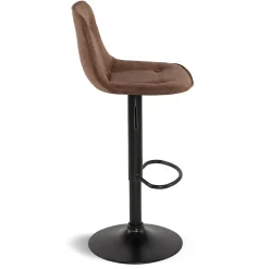 Lot de 4 tabourets de bar DENVER marron vintage