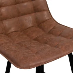 Lot de 4 tabourets de bar MADY marron vintage