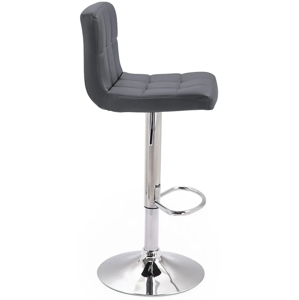 Lot de 2 tabourets de bar gris MIKE - HAPPY GARDEN