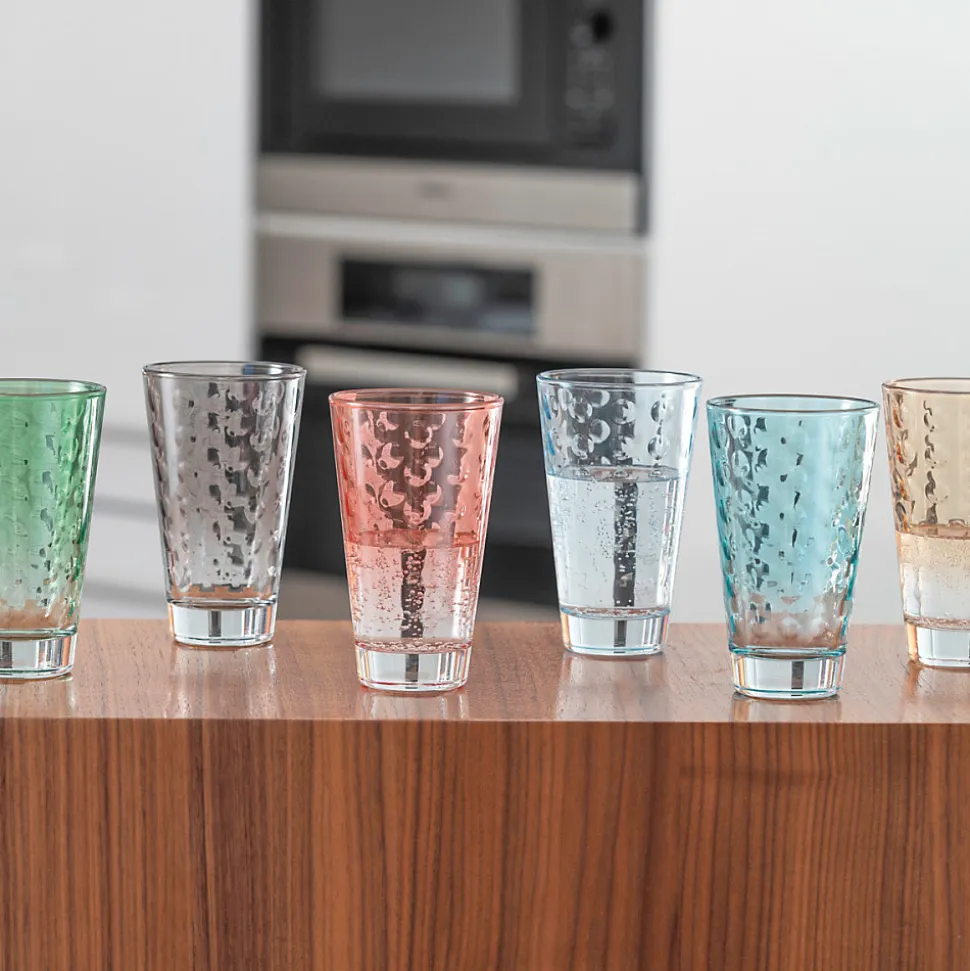 Lot de 6 verres colorés 300ml en Verre - Leonardo
