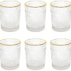 Lot de 6 Verres Design "Liseré" 18cl Transparent