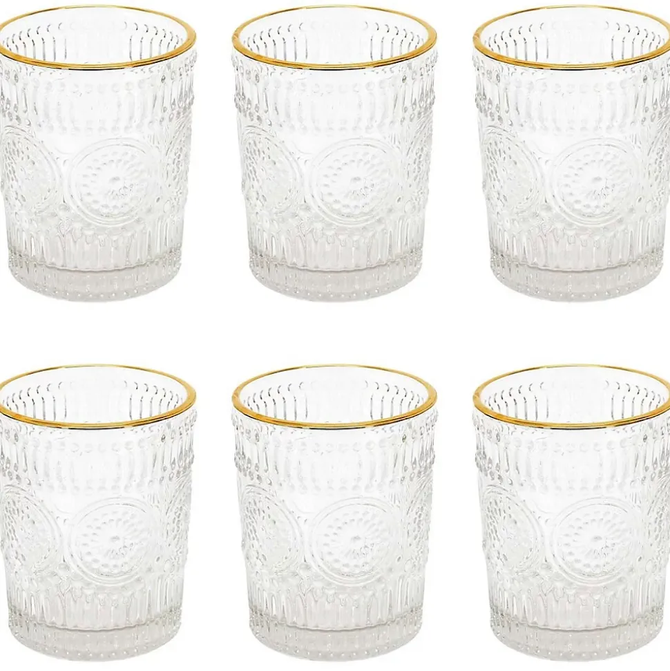 Lot de 6 Verres Design "Liseré" 18cl Transparent