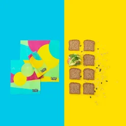 Lot de 3 wraps en cire d'abeille type film alimentaire Tasty Green